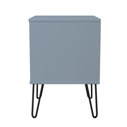 Harlequin Bedside Table Light Blue 2 Drawers 60cm