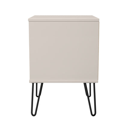 Harlequin Bedside Table Off-White 2 Drawers 60cm