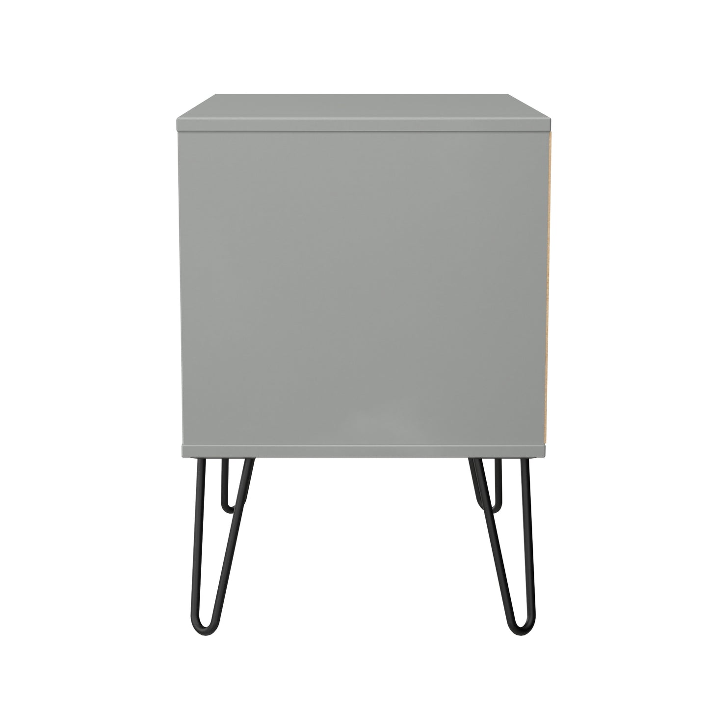 Harlequin Side Table Grey 2 Drawers 60cm