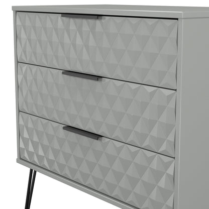 Harlequin Chest of Drawers Grey 3 Drawers 77cm