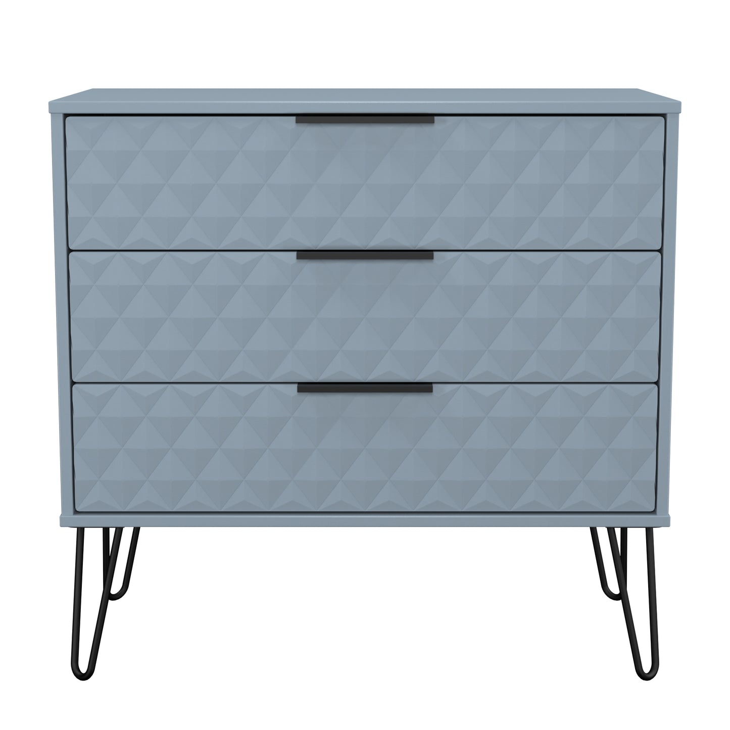 Harlequin Chest of Drawers Light Blue 3 Drawers 77cm