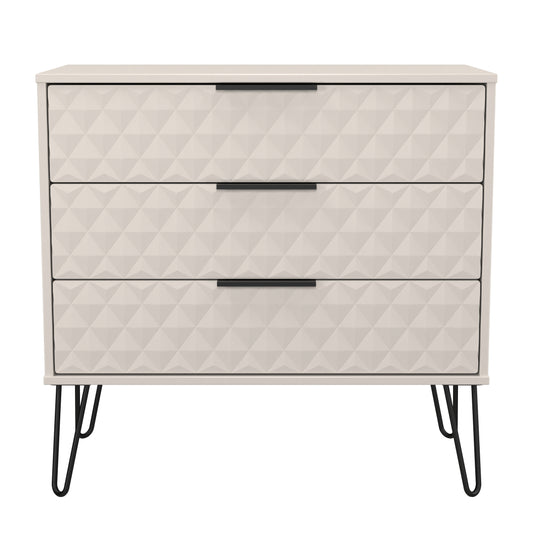 Harlequin Chest of Drawers Off-White 3 Drawers 77cm