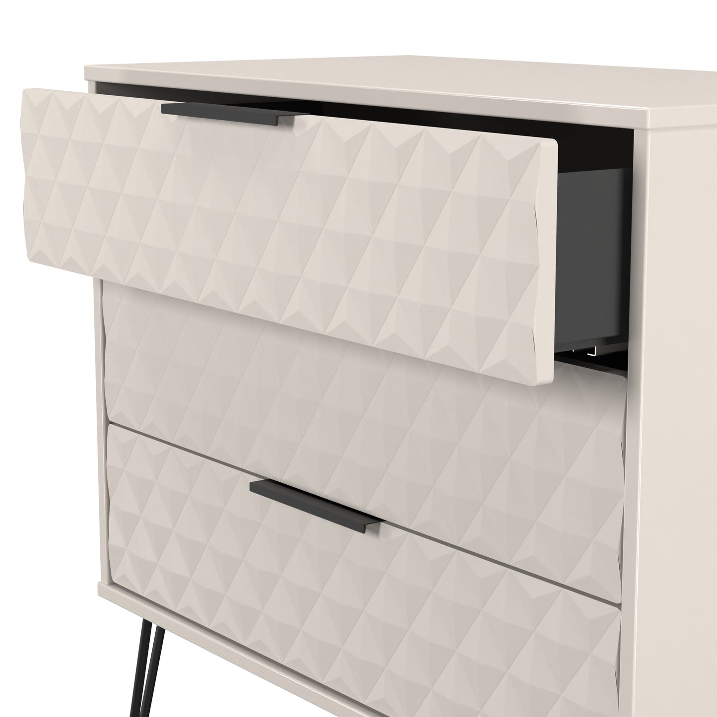 Harlequin Chest of Drawers Off-White 3 Drawers 77cm
