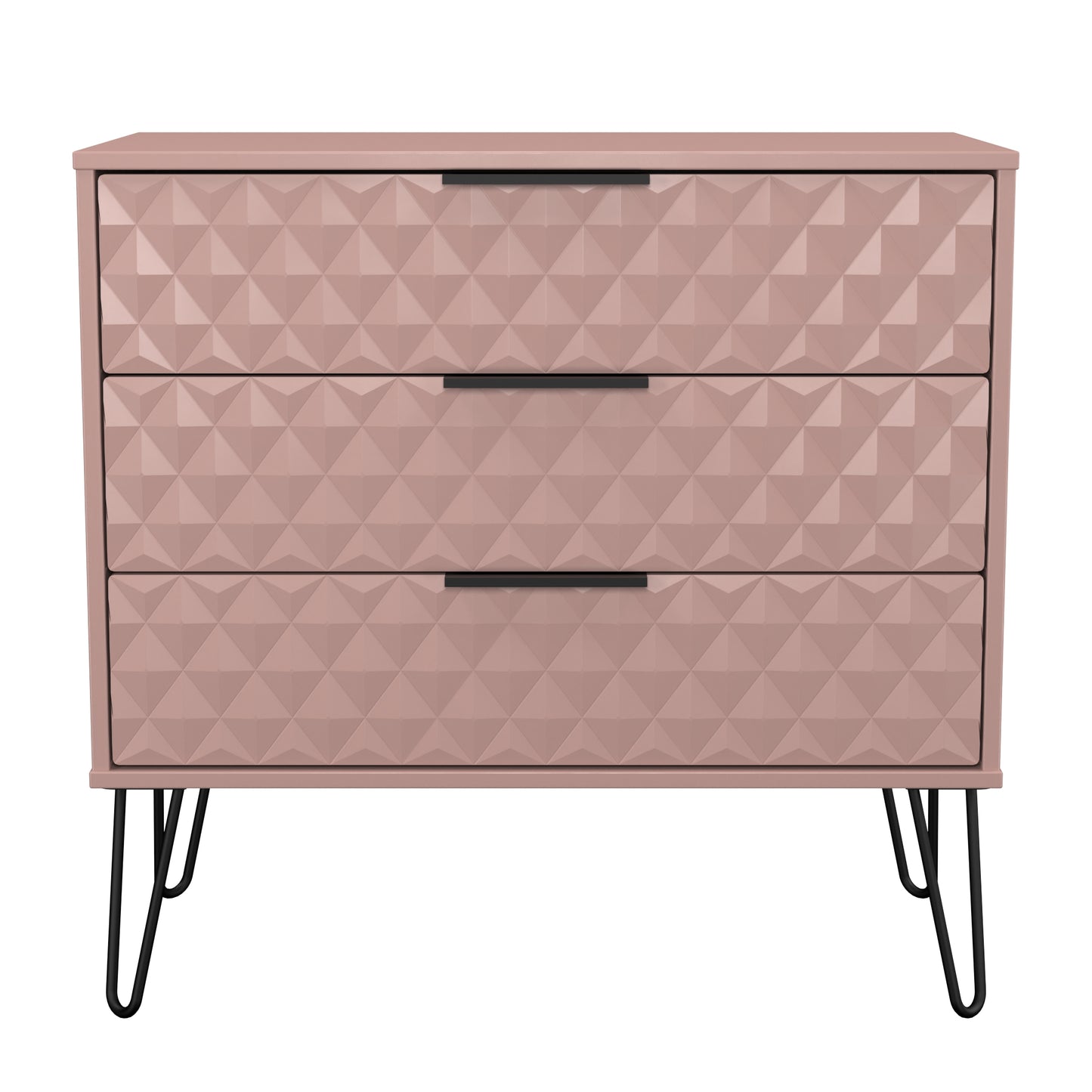 Harlequin Chest of Drawers Pink 3 Drawers 77cm