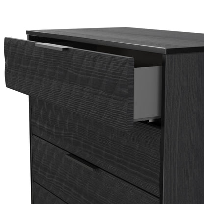 Harlequin Chest of Drawers Black 4 Drawers 93cm