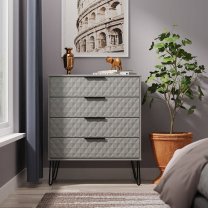 Harlequin Chest of Drawers Grey 4 Drawers 93cm