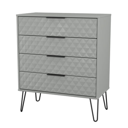 Harlequin Chest of Drawers Grey 4 Drawers 93cm