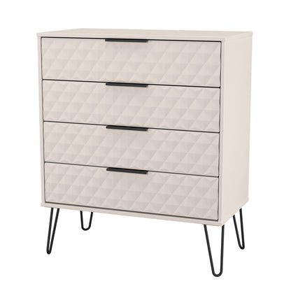 Harlequin Chest of Drawers Off-White 4 Drawers 93cm