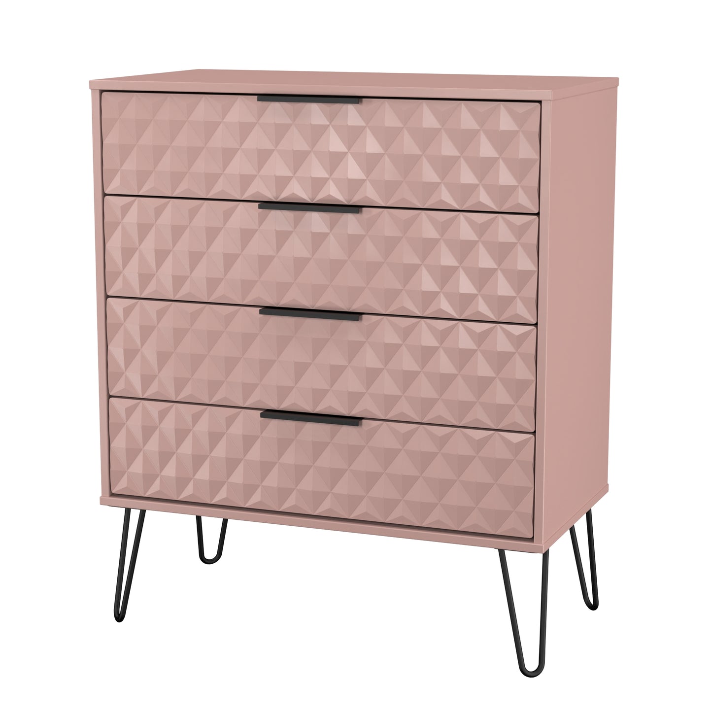 Harlequin Chest of Drawers Pink 4 Drawers 93cm