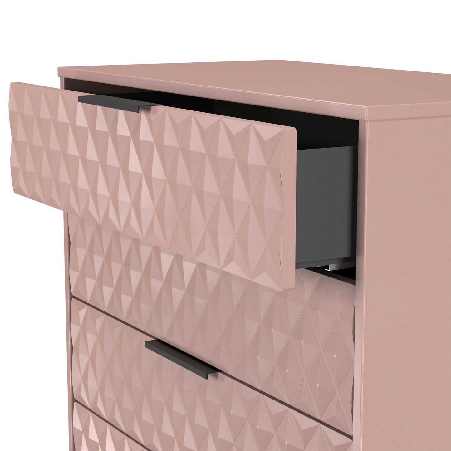 Harlequin Chest of Drawers Pink 4 Drawers 93cm