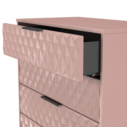 Harlequin Chest of Drawers Pink 4 Drawers 93cm