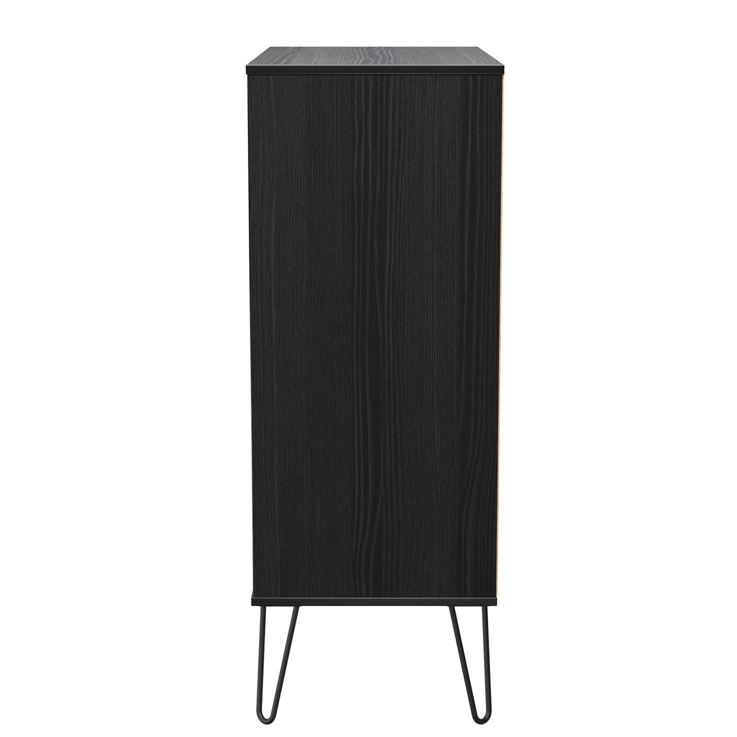 Harlequin Tall Chest of Drawers Black 5 Drawers 109cm