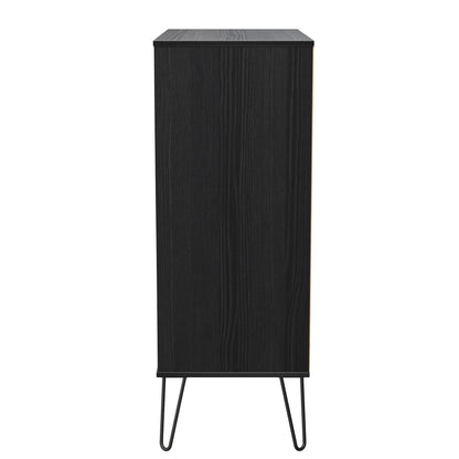 Harlequin Tall Chest of Drawers Black 5 Drawers 109cm