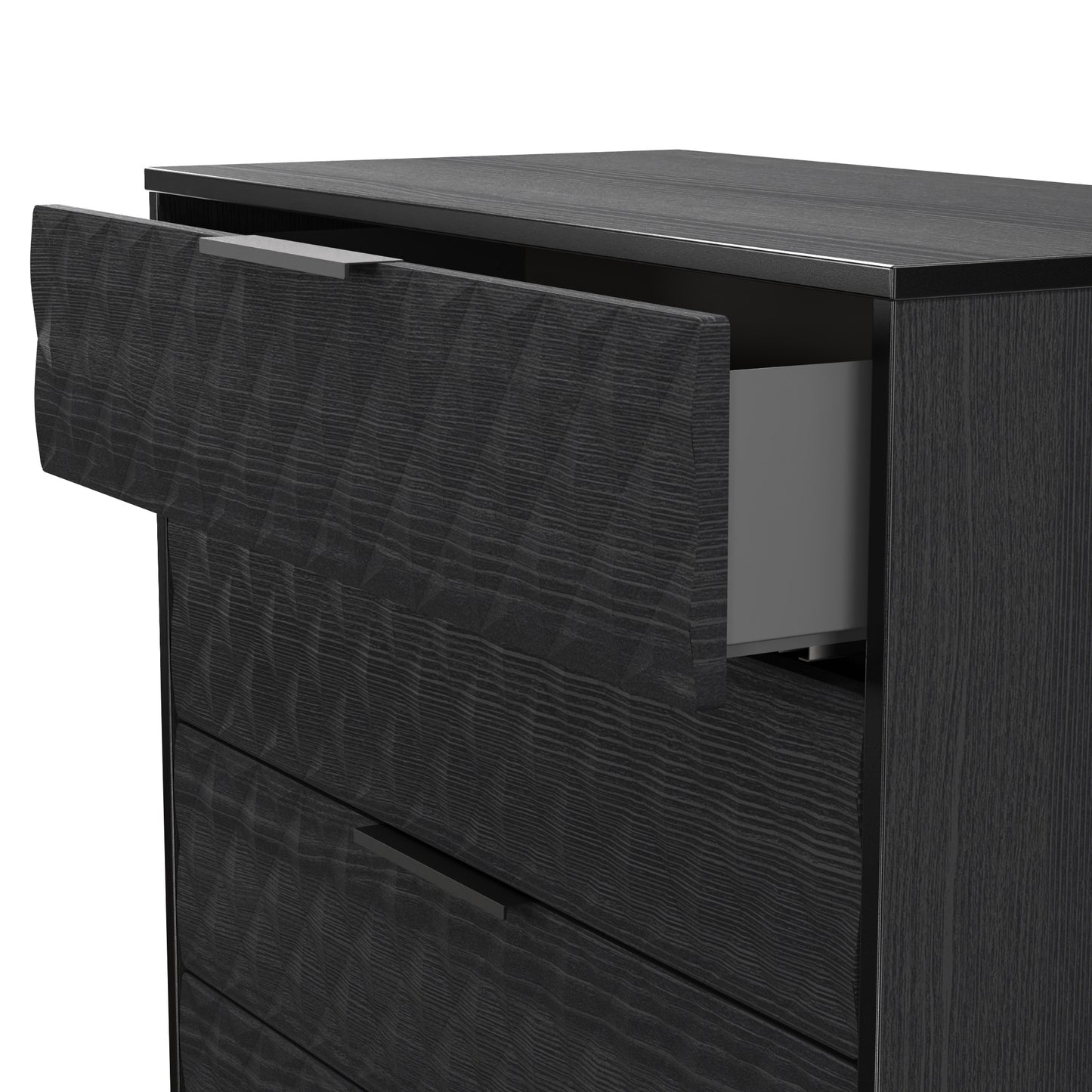 Harlequin Tall Chest of Drawers Black 5 Drawers 109cm