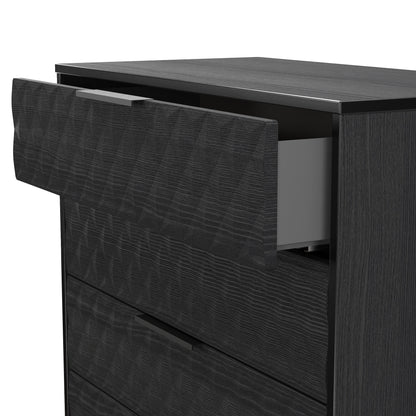 Harlequin Tall Chest of Drawers Black 5 Drawers 109cm