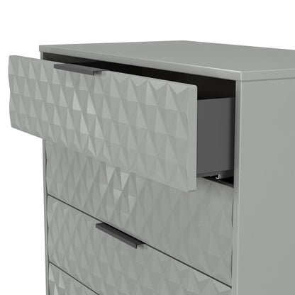 Harlequin Tall Chest of Drawers Grey 5 Drawers 109cm