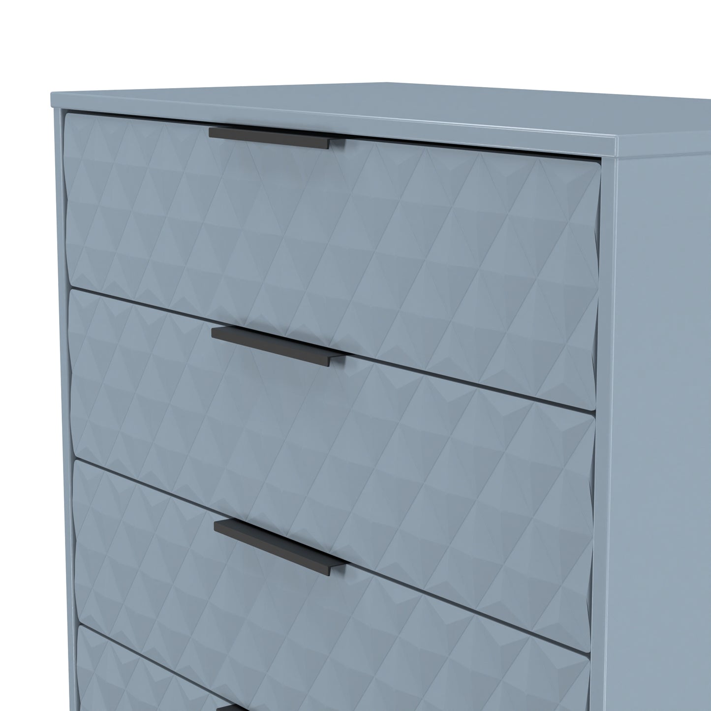 Harlequin Tall Chest of Drawers Light Blue 5 Drawers 109cm