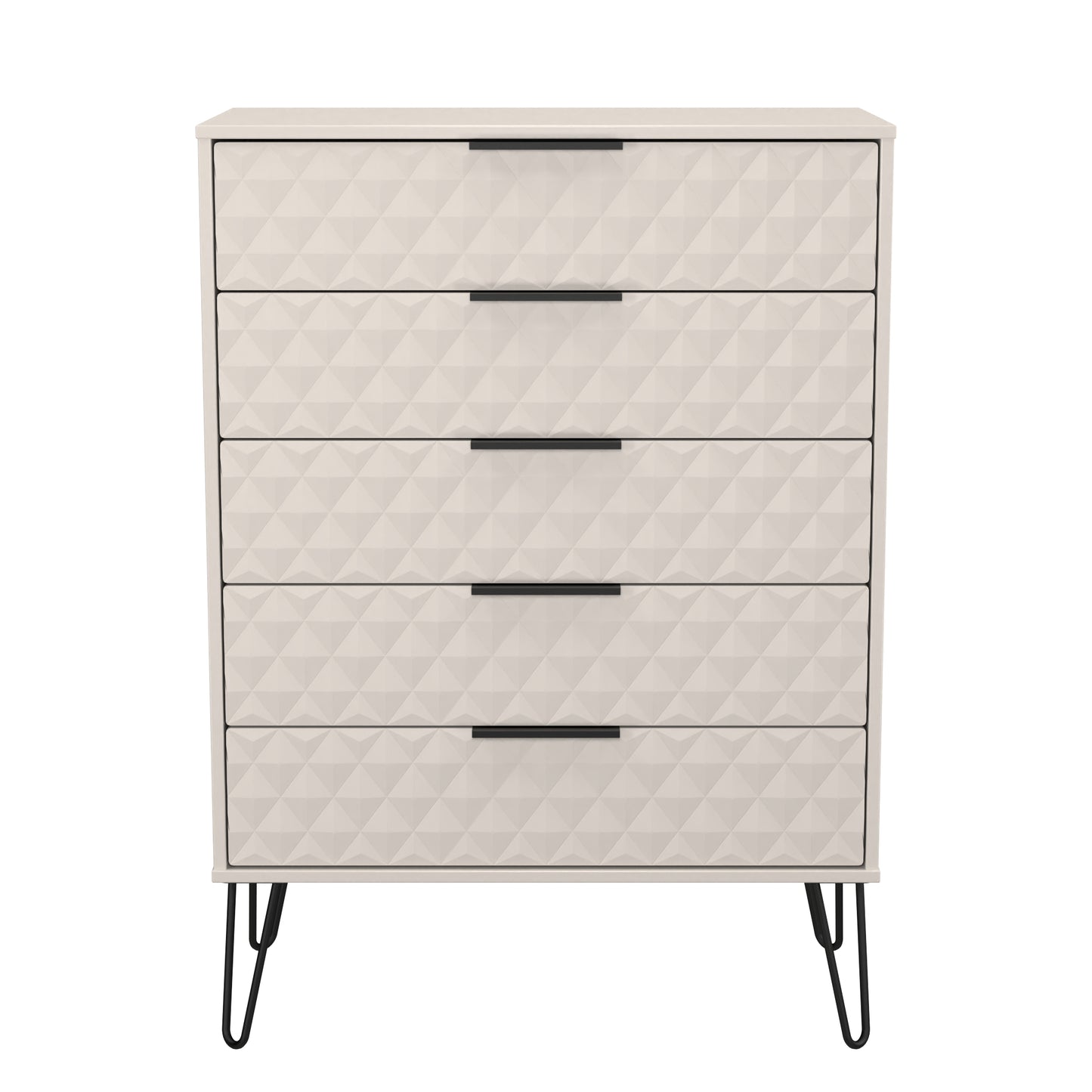 Harlequin Tall Chest of Drawers Off-White 5 Drawers 109cm