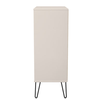Harlequin Tall Chest of Drawers Off-White 5 Drawers 109cm