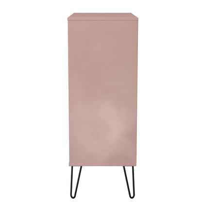 Harlequin Tall Chest of Drawers Pink 5 Drawers 109cm