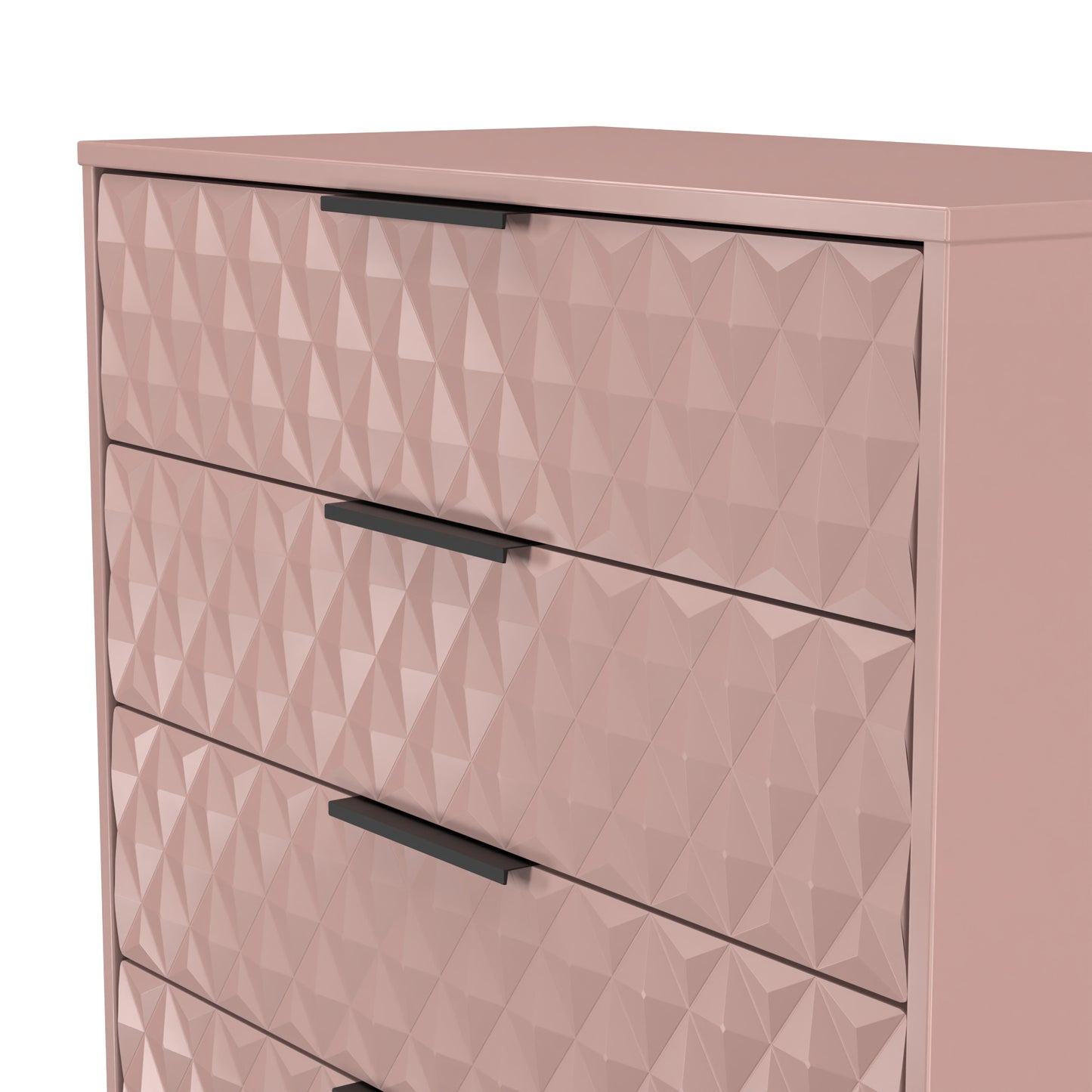 Harlequin Tall Chest of Drawers Pink 5 Drawers 109cm