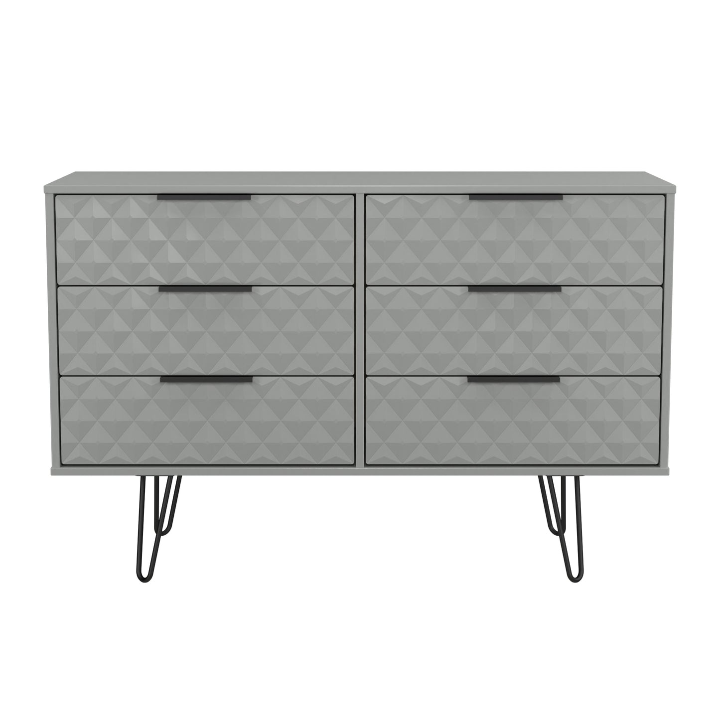 Harlequin Large Chest of Drawers Grey 6 Drawers 115cm