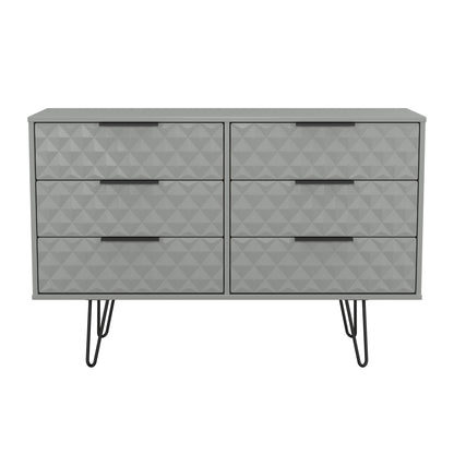 Harlequin Large Chest of Drawers Grey 6 Drawers 115cm