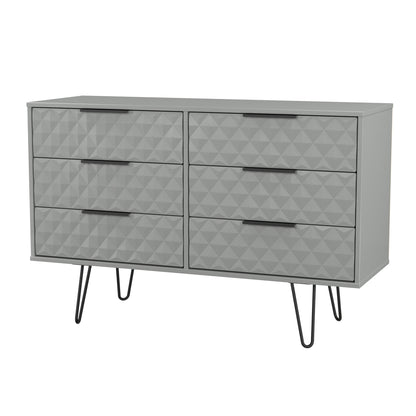 Harlequin Large Chest of Drawers Grey 6 Drawers 115cm