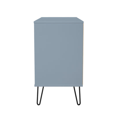 Harlequin Large Chest of Drawers Light Blue 6 Drawers 115cm