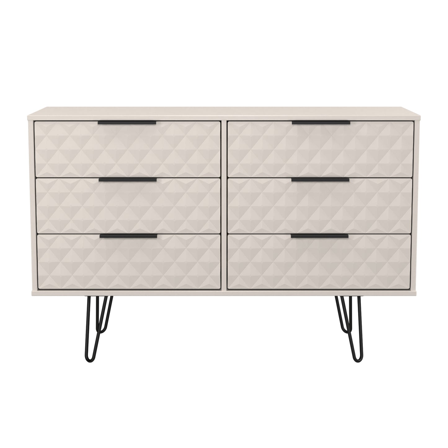 Harlequin Large Chest of Drawers Off-White 6 Drawers 115cm