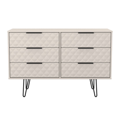 Harlequin Large Chest of Drawers Off-White 6 Drawers 115cm