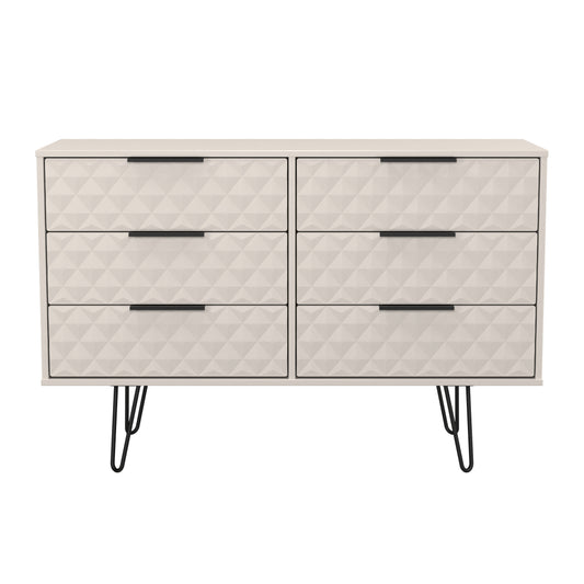 Harlequin Large Chest of Drawers Off-White 6 Drawers 115cm