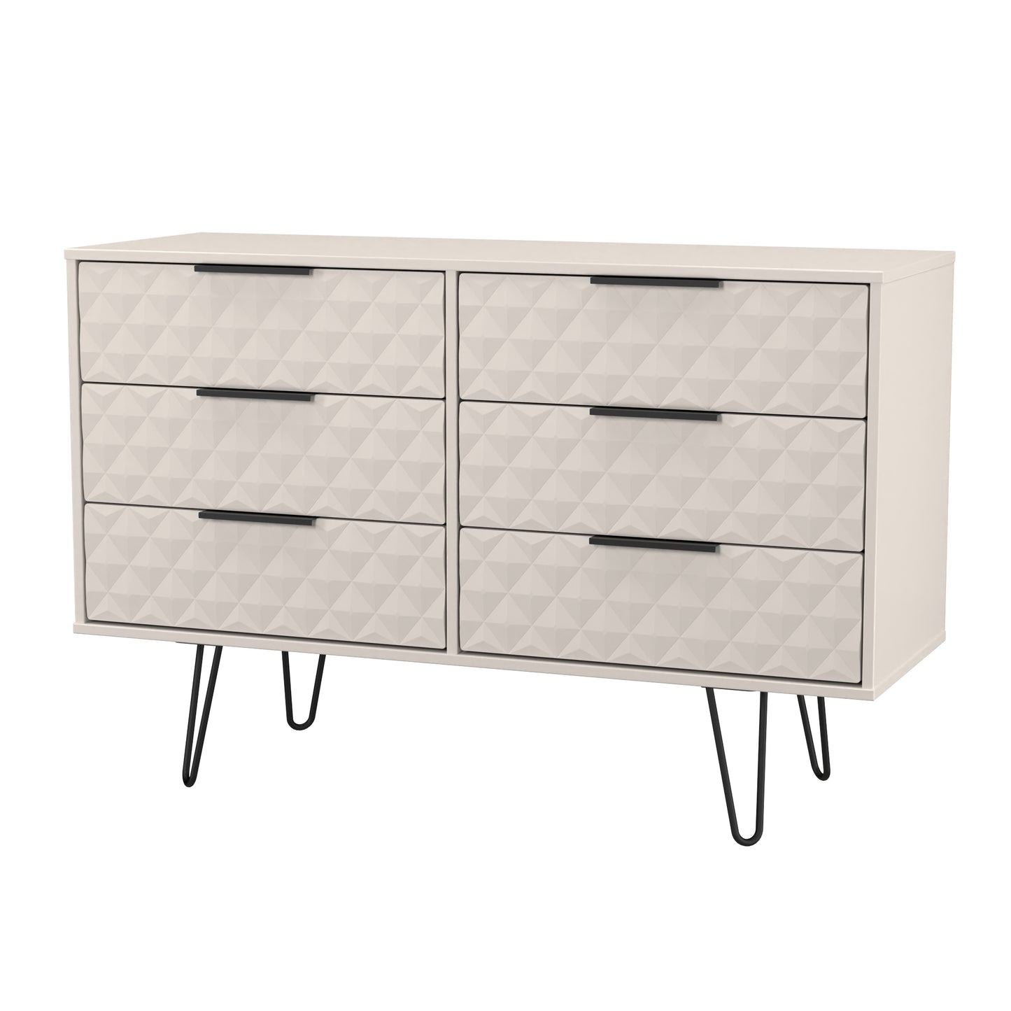Harlequin Large Chest of Drawers Off-White 6 Drawers 115cm