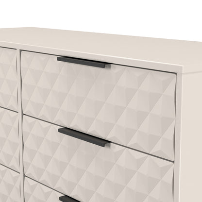 Harlequin Large Chest of Drawers Off-White 6 Drawers 115cm
