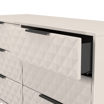 Harlequin Large Chest of Drawers Off-White 6 Drawers 115cm