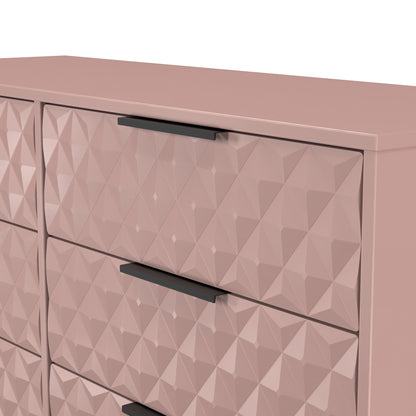 Harlequin Large Chest of Drawers Pink 6 Drawers 115cm