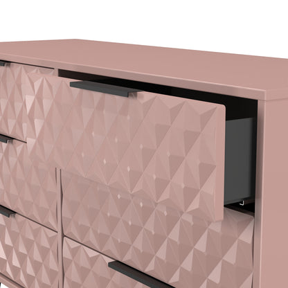 Harlequin Large Chest of Drawers Pink 6 Drawers 115cm