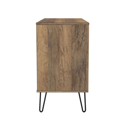 Harlequin Large Chest of Drawers White & Oak 6 Drawers 115cm