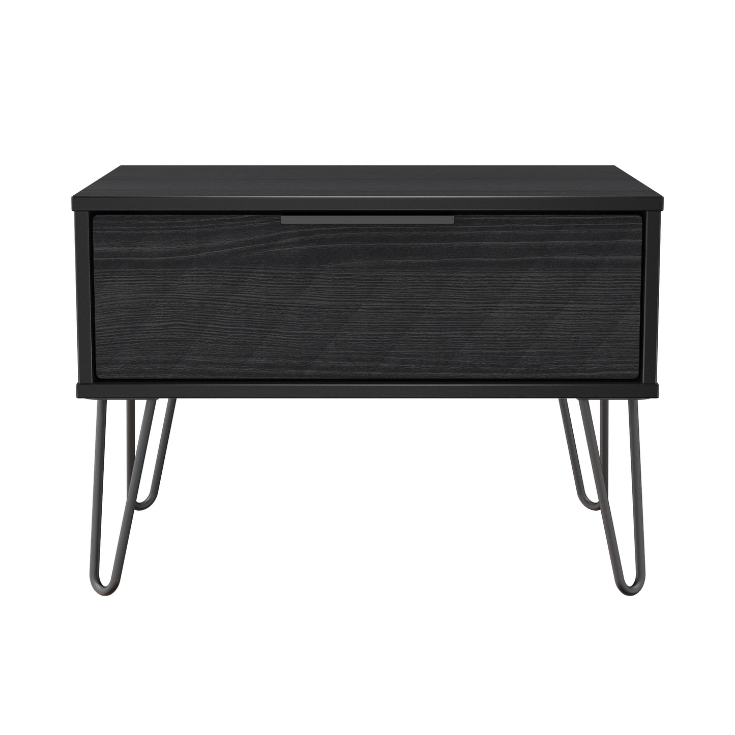 Harlequin Side Table Black 1 Drawer 58cm