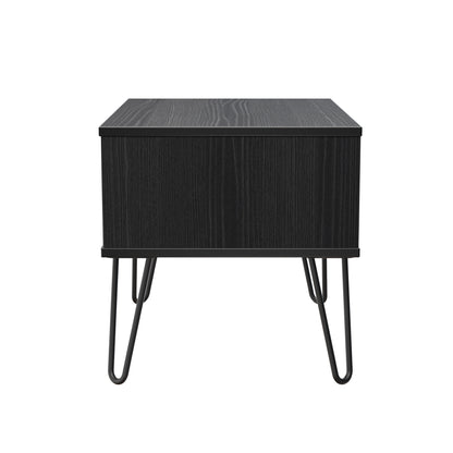 Harlequin Side Table Black 1 Drawer 58cm