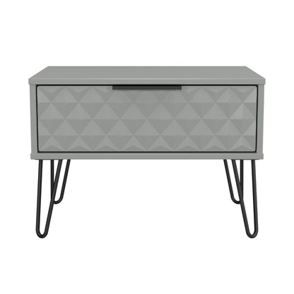 Harlequin Side Table Grey 1 Drawer 58cm