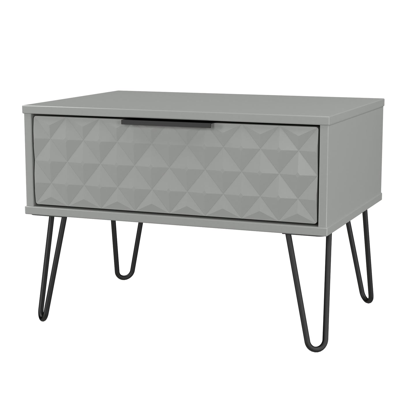 Harlequin Side Table Grey 1 Drawer 58cm