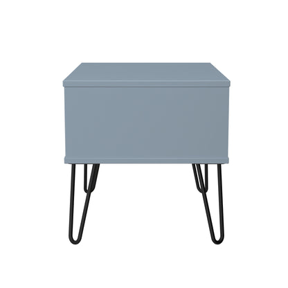 Harlequin Side Table Light Blue 1 Drawer 58cm
