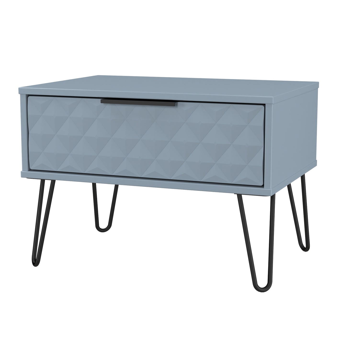 Harlequin Side Table Light Blue 1 Drawer 58cm