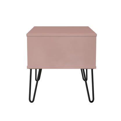 Harlequin Side Table Pink 1 Drawer 58cm