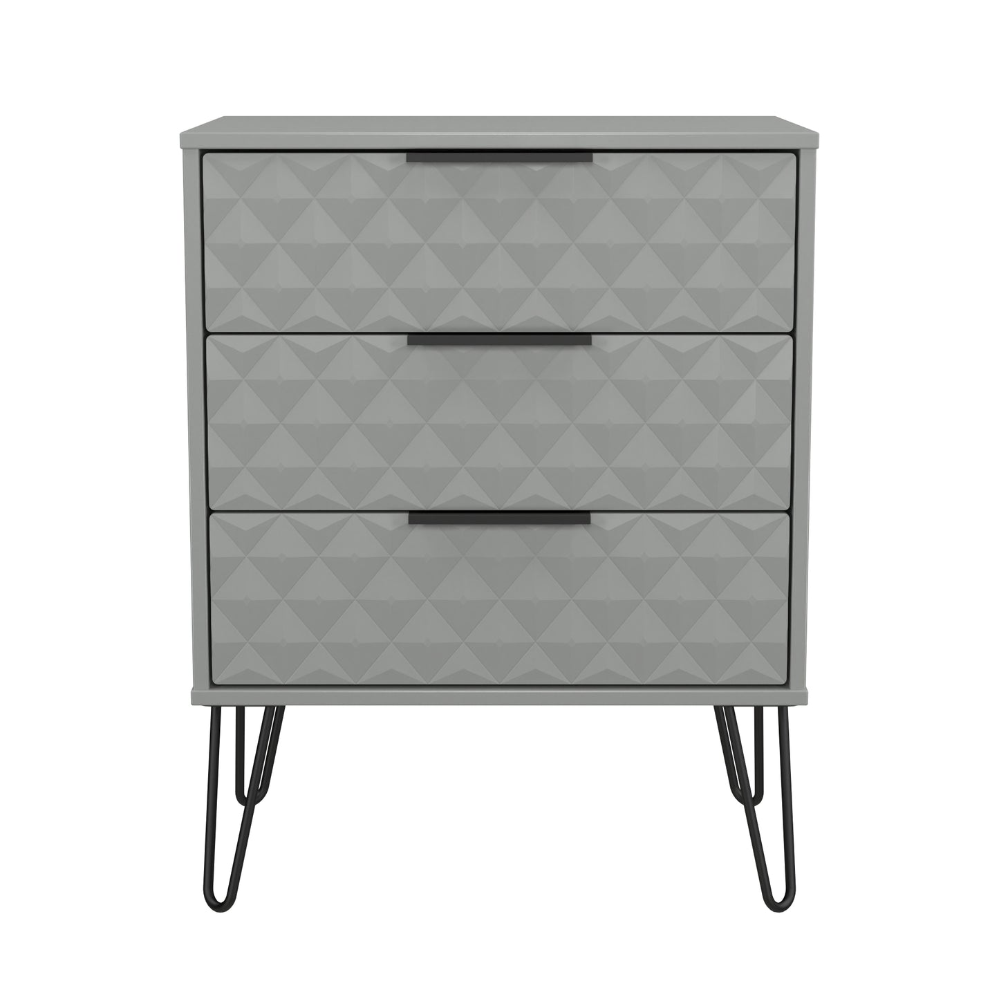 Harlequin Chest of Drawers Grey 3 Drawers 76cm