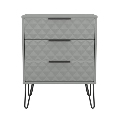 Harlequin Chest of Drawers Grey 3 Drawers 76cm