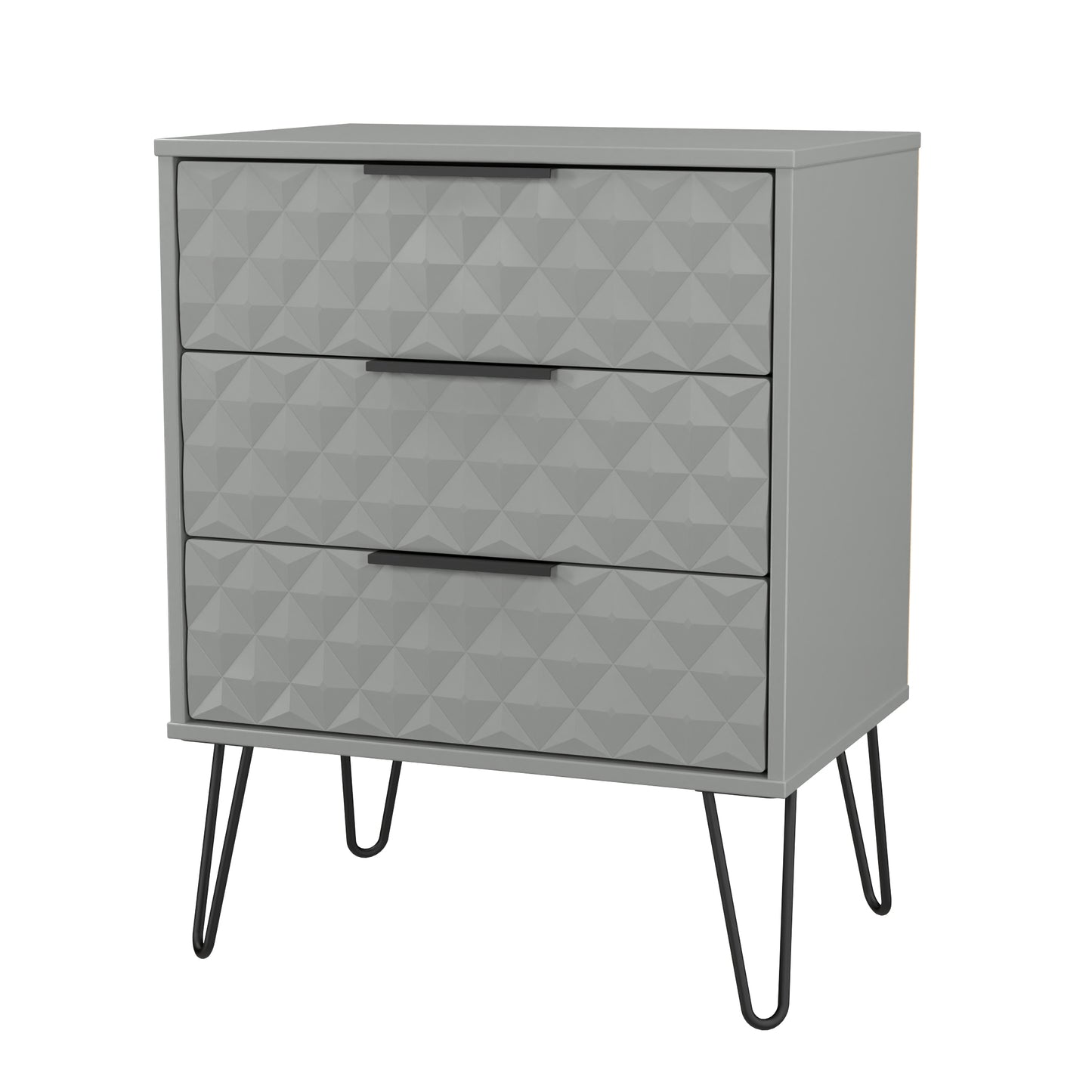 Harlequin Chest of Drawers Grey 3 Drawers 76cm