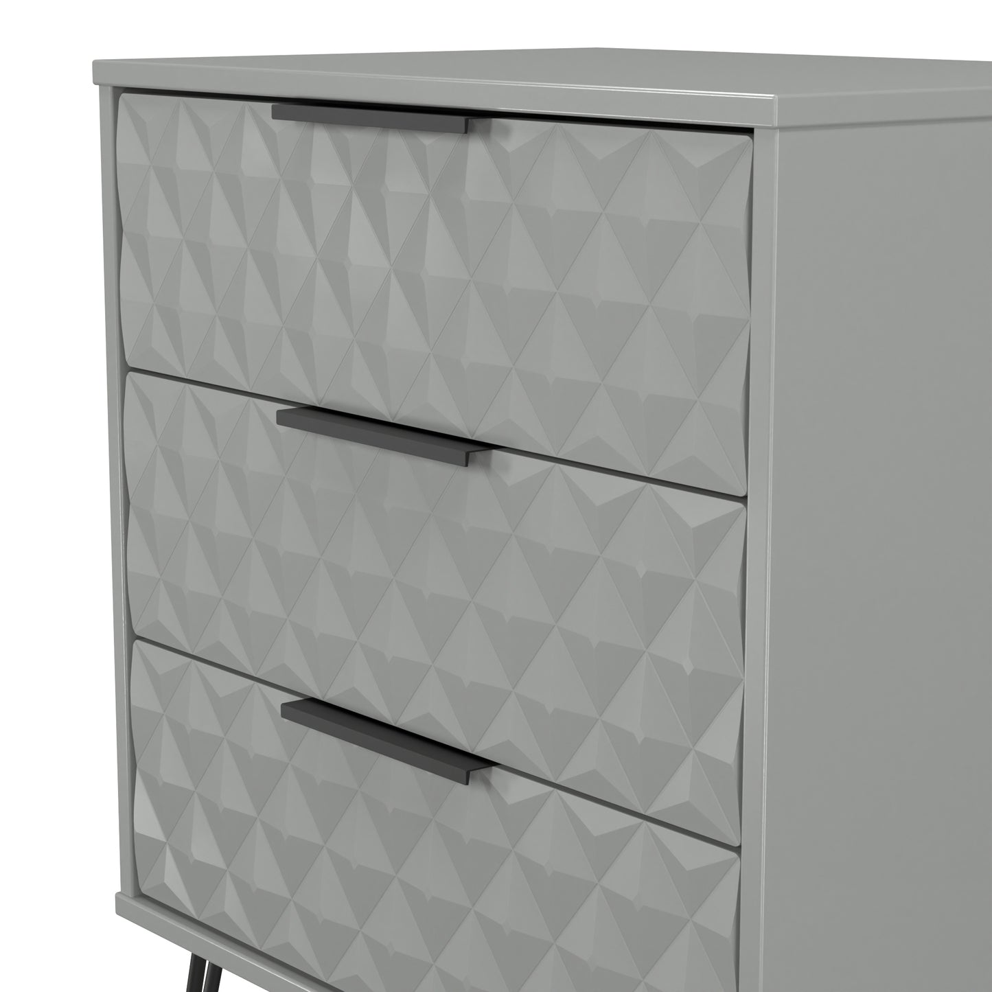 Harlequin Chest of Drawers Grey 3 Drawers 76cm