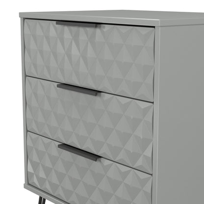 Harlequin Chest of Drawers Grey 3 Drawers 76cm